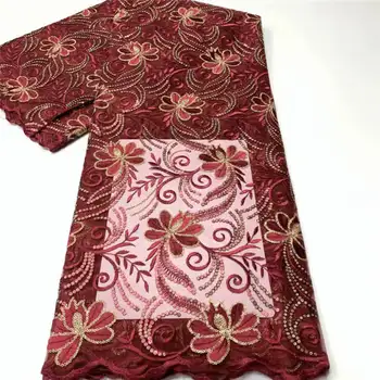 

Yellow Tulle Embroidered Net Lace African French Laces Fabrics High Quality Nigerian French Net Lace 2020 With stones ! YL92108