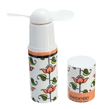 

AD-Mini Portable Pocket Fan Lipstick Shape Handheld Cooling Battery Travel Cooler -Size: Approx. 10x3x3cm Multicolor random