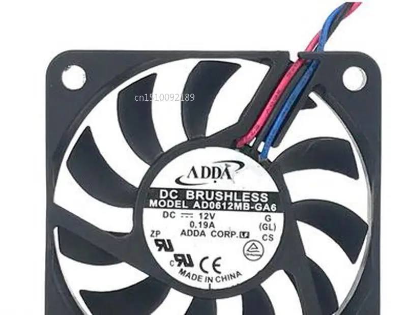 Для 6010 вентилятор AD0612MB-GA6 12V 0.19A 6 см 3-проволочным шариком