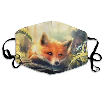 

YongColer Cute Fashion Reusable Earloop Half Face Proof Mouth Mask - Washable Outdoor Sports Mouth Mask for Flying Painting Fox