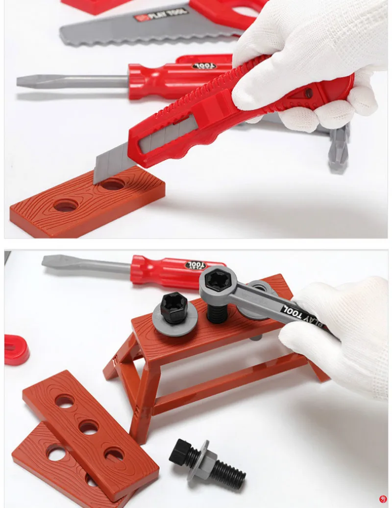 Ferramentas de Jardinagem Ferramenta de Reparo de Plástico para Brincar de Brinquedo Ferramentas de Manutenção de Engenharia para Crianças Segundos Brinquedos Infantis 49 14 Brinquedos e hobbies