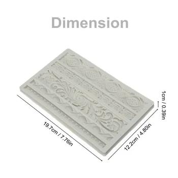 

European style 3D Pearl Flower Vine Raised Pattern Silicone Fondant Mould Cake Decorating Baking Molds Sugar Paste Pastry Tools