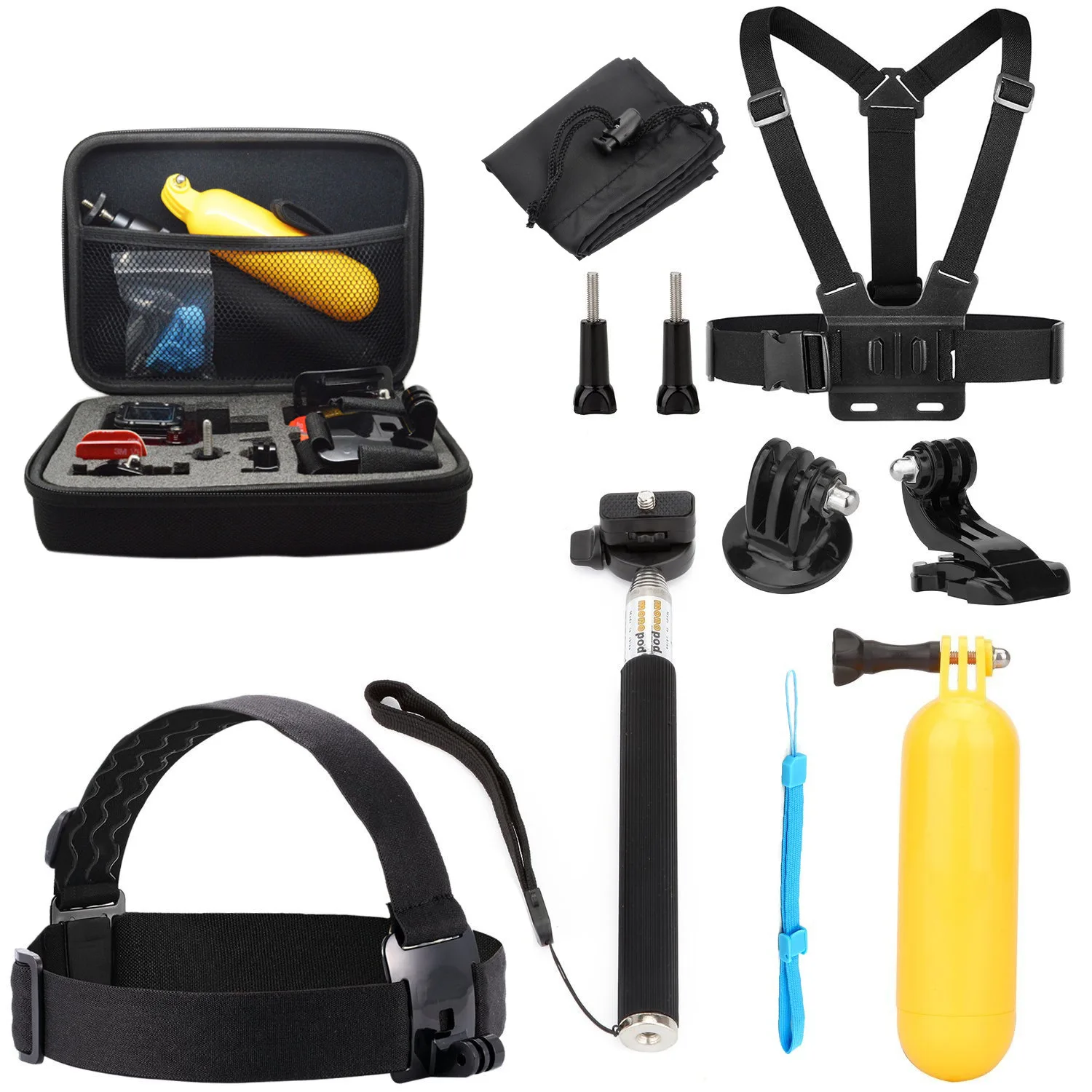 

GoPro Hero8 Accessories Tundish 8 Pieces Action Camera Outdoor Diving Surfing Riding Off-road Set