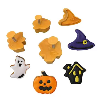 

New Halloween Ghost Cookies Cutter Molds Plastic Cake Mould Biscuit Plunger Forms for Cookies Cake Decorating DIY Baking Tools