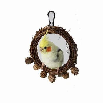 

Parrot Canary Sewing Toys Made of Pine Cones Plant Vine Bird Perches Native Bird Nest 1 PC