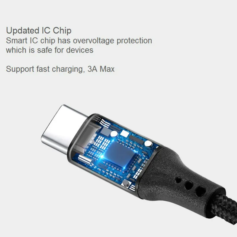 3 in 1 USB C Micro USB 8 Pin Cable for iPhone XS Max XR Mobile Phone Micro USB Type C Charging Data Cable 3A Fast Charger Cord
