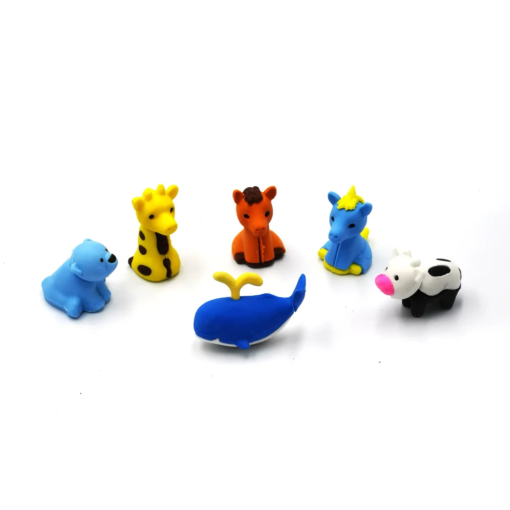 Lot De 30 Gommes à Effacer Animaux - Collection - Pour Enfants, école, Cartable