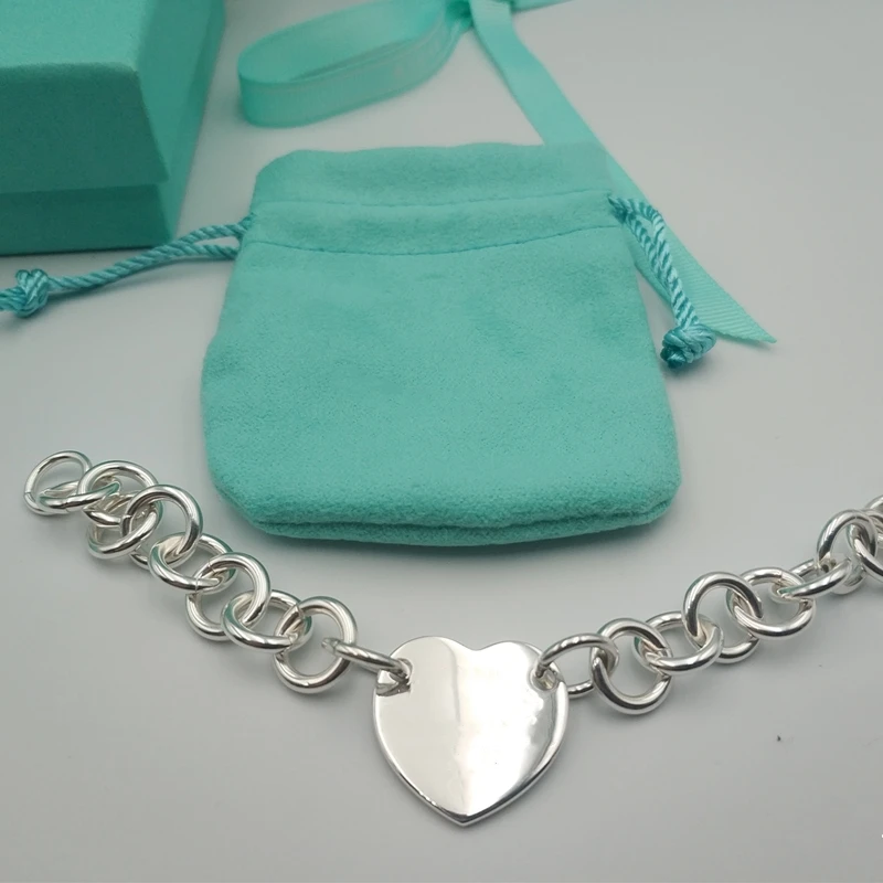 SHINETUNG 1:1 S925 Стерлинговое Серебро женский браслет сердце тег классический браслет женские свежие модные ювелирные изделия