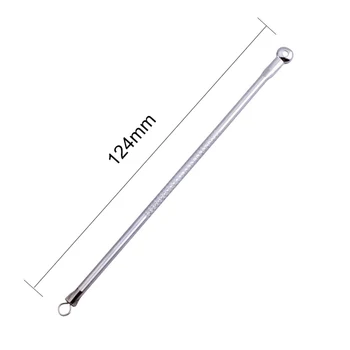 

Curved Blackhead Acne Comedone Clip Needle Tweezers Pimple Extractor Remover Kit with Box D1