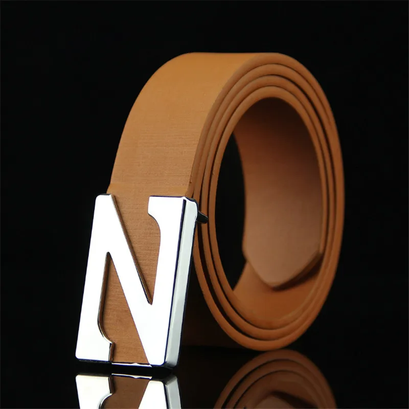 Women Men Popualr Belt Unisex Smooth Buckle High Quality Faux Leather Waistband Strap Leisure Ceintures Homme | Аксессуары для