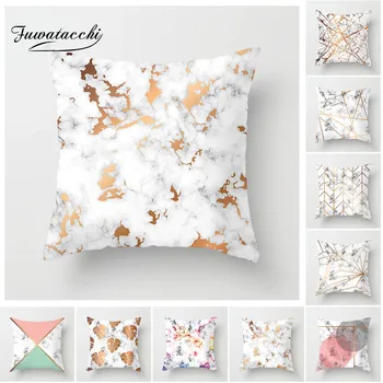 

Fawatacchi Geometric Cushion cover 45x45cm Marble Texture Throw Pillow Case Diamond Cushion Cover For Sofa Home Decor Bedroom