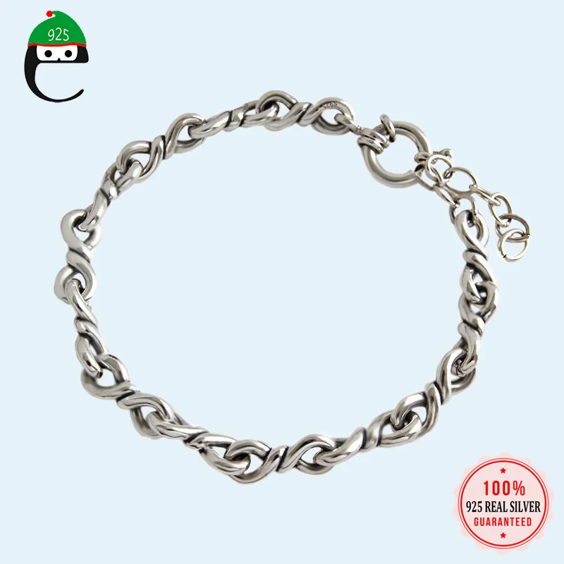 ElfoPlataSi, модный минималистичный браслет из натуральной 925 пробы, серебряный, милый, крутой, браслет-цепочка для женщин, подарок на день рождения, DS2271