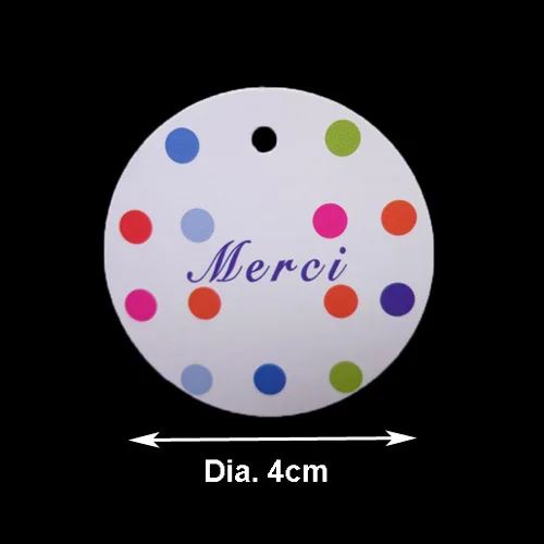 100pcs Colorful Dots Thank You Gift Paper Tag Packaging Label White Paper Tags Label DIY Craft Handmade Wedding Gift Tags - Цвет: 100pcs