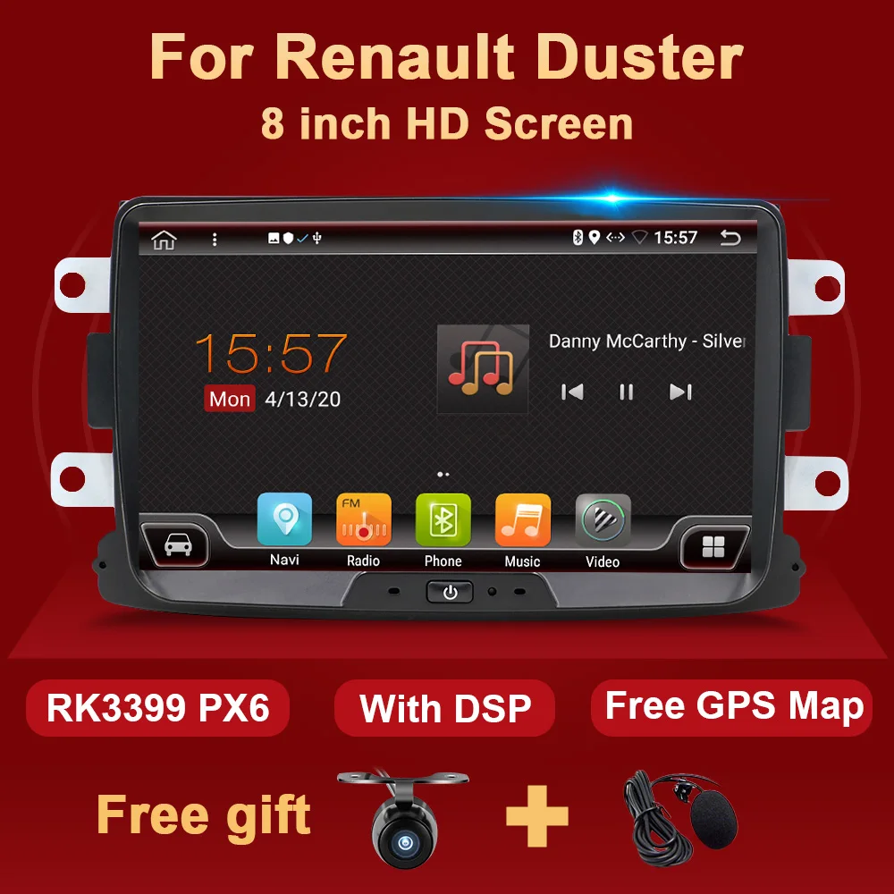 Android Car Radio GPS For Renault/Dacia/Sandero/Duster/Captur/Lada/Xray 2/Logan 2 Multimedia Video Player Navigator NO DVD 1 Din
