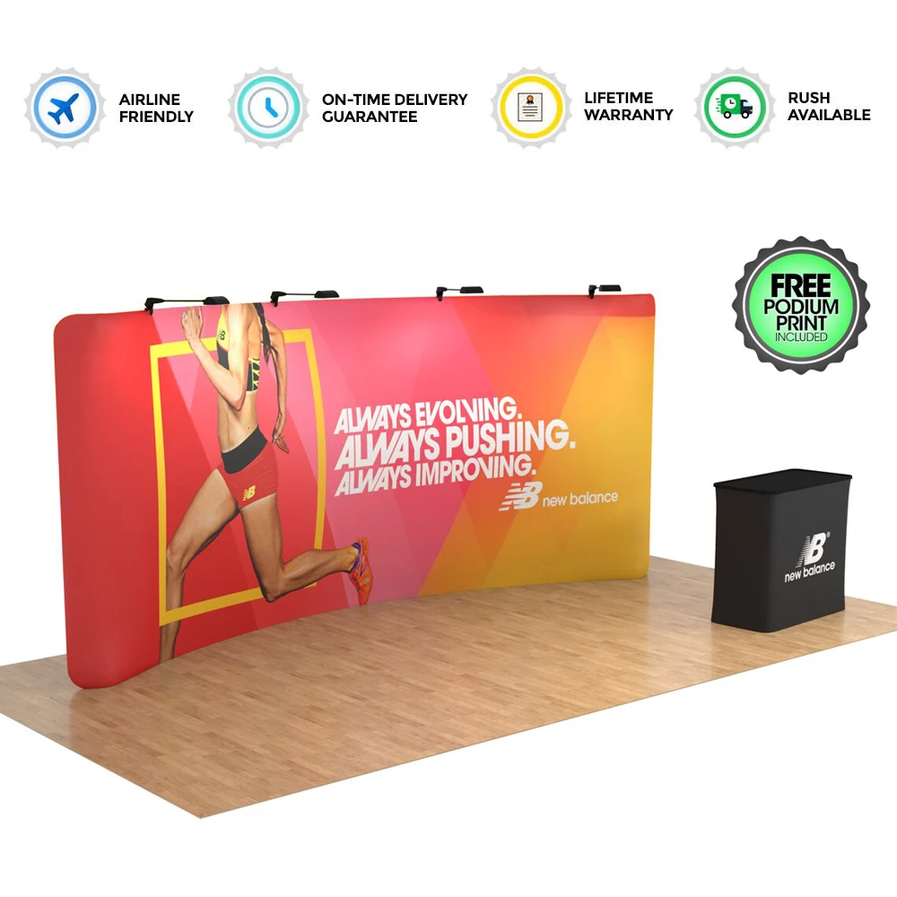 

20 футов портативный выставочный стенд выставочный фон Стена с прожекторами счетчик