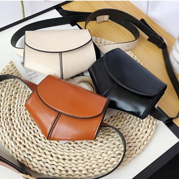 

Women Serpentine Fanny Pack Ladies New Fashion Waist Belt Bag Mini Disco Waist bag Leather Small Shoulder Bags