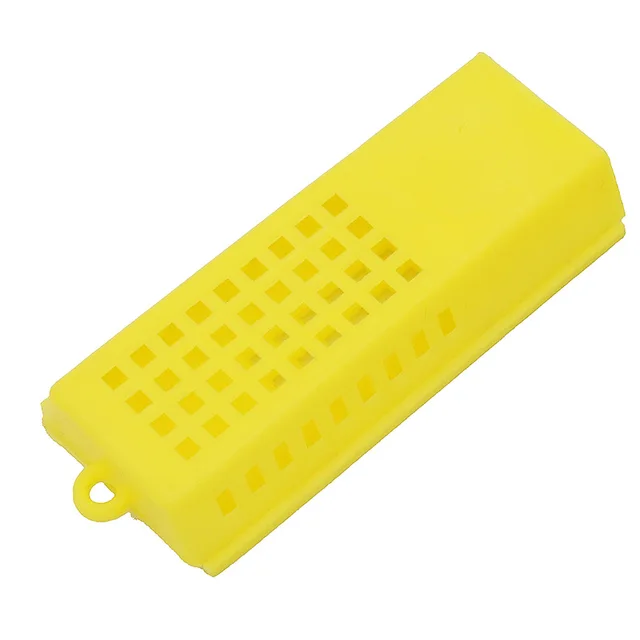 100 db Yellow Mail Queen Cage Bee Multifunkcionális Műanyag Ketrec, Hogy Megakadályozzák A Méhkirálynő Menekülését Keret Méhészeti Szerszámaiból - Image 2