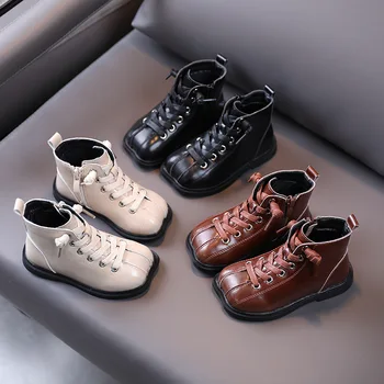 

Toddler Girls Boots Warm Winter Boots Kids Shoes Kids Martin Boots Boys Shoes Autumn Winter PU Leather Children Boots Fashion