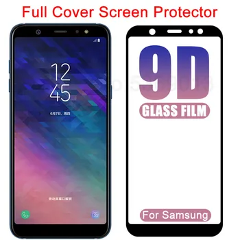 Перейти на Алиэкспресс и купить 9D полное Защитное стекло для samsung Galaxy A3 A5 A7 2016 2017 A6 A8 Plus A9 2018 закаленное защитное стекло для экрана чехол