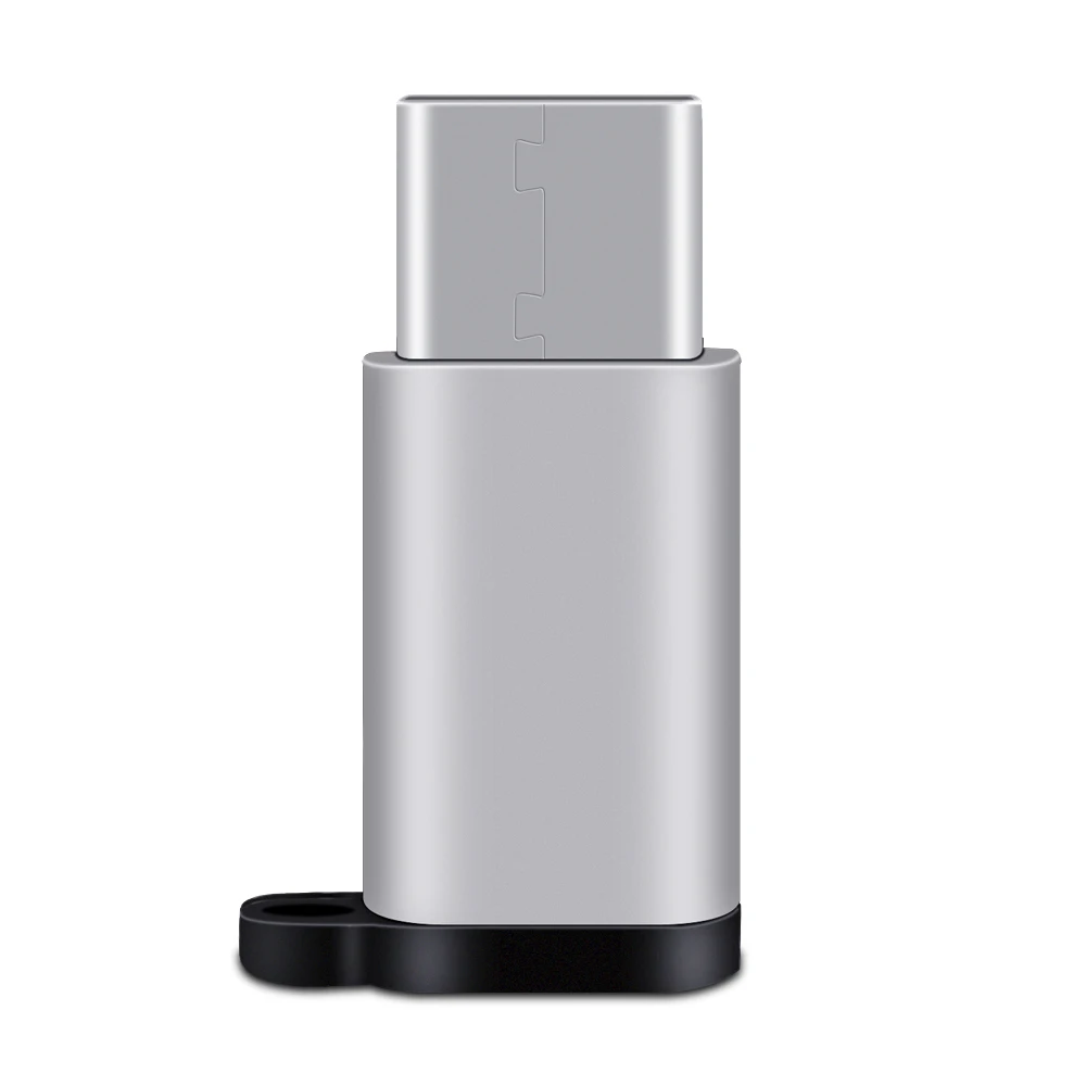 Серебристый Адаптер Micro USB Женский к type-C Мужской конвертер Micro Usb к type c зарядное устройство для huawei mate 20 Pro P20 P30 samsung S9 S10 Plus - Цвет: Серебристый