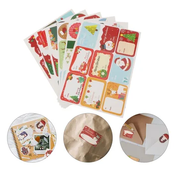 

24pcs Stickers Lovely Cartoon Creative Practical Christmas Stickers Label Stickers Name Tags for Gift DIY Store Christmas Party