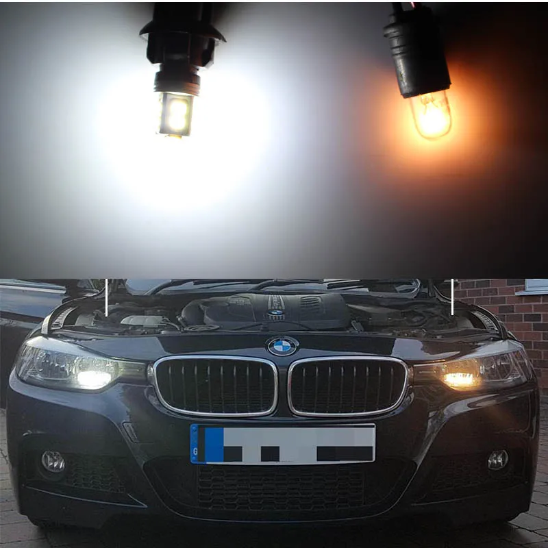 (2) Ксеноновые белые 36SMD 3014 PW24W PWY24W светодиодный ные лампы для Audi BMW Peugeot Volvo VW