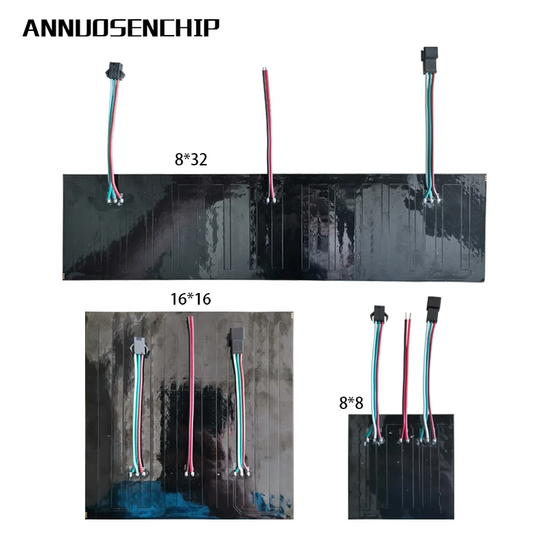 DC5V 8*8,16*16,8*32 пикселей WS2812 цифровой гибкий светодиодный программируемый панельный экран индивидуально адресуемый полноцветный дисплей