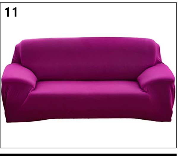 Purple Red Чехлы на диванные кресла, чехлы на диване, тканевые однотонные чехлы для диванов, упругие Угловые Чехлы для диванов, l-образные эластичные чехлы для диванов - Цвет: Purple Red