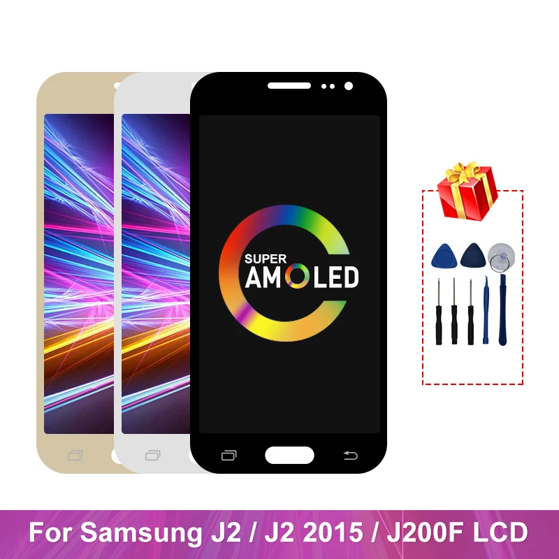 ЖК дисплей Super AMOLED для Samsung Galaxy J2 2015 J200 сенсорный экран дигитайзер запасные части