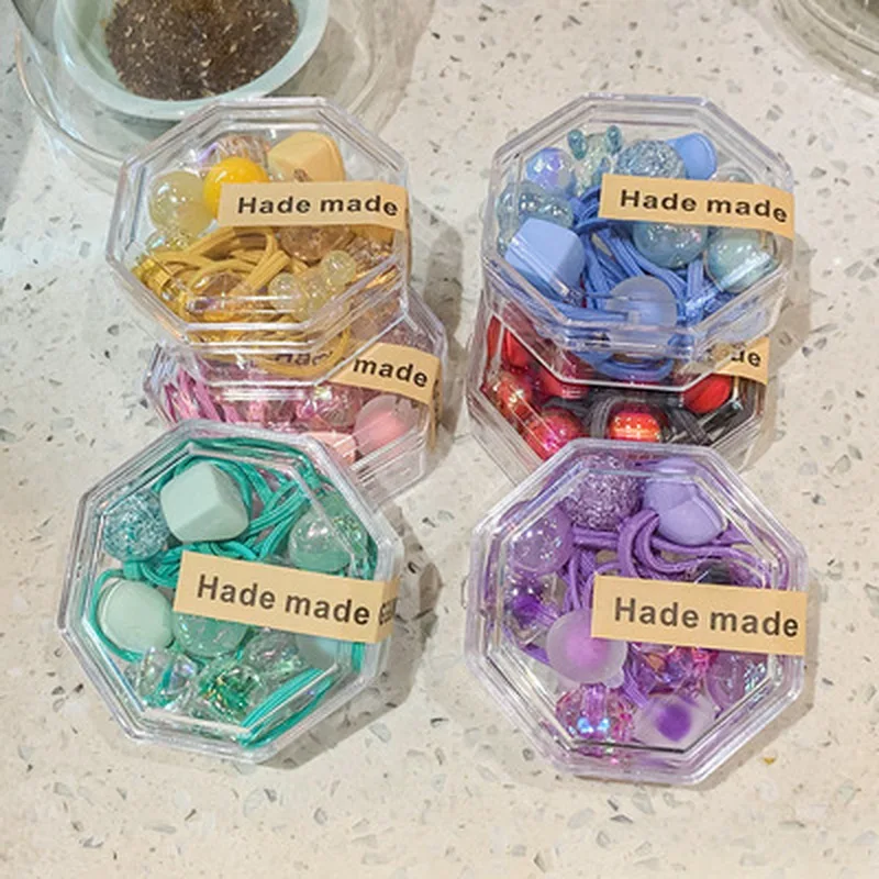 10 teile/schachtel Koreanische Nette Ball Haar Gummibänder Für Baby Mädchen Stern Elastische Haar Krawatten Kind Neue Jahr Rot Liebe Haar seil Schmuck Geschenk – Detail 3