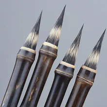

Purple Rabbit Hair Brush Pen Chinese Calligraphy Pen Ancient Bamboo Small Regular Script Writing Drawing Brush Stationery