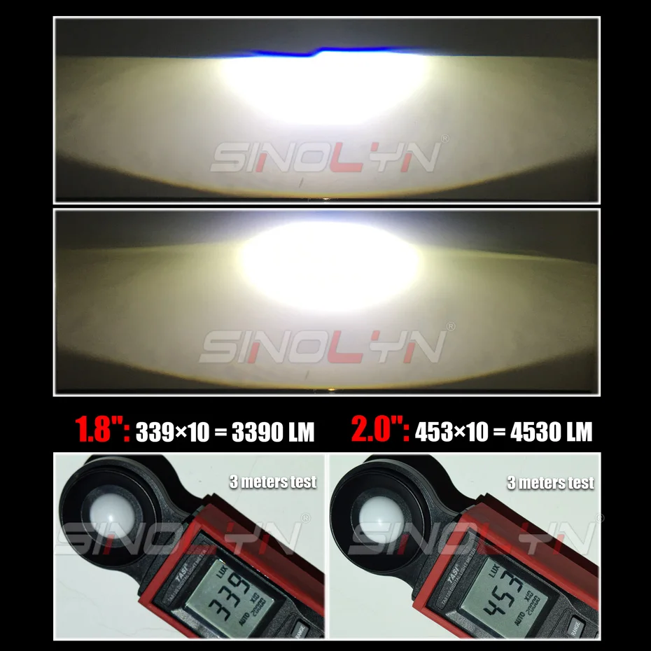 Sinolyn Bi светодиодный объектив проектора для H1/H4/H7/H11/H13/9004/9005/9006/9007 автомобиль