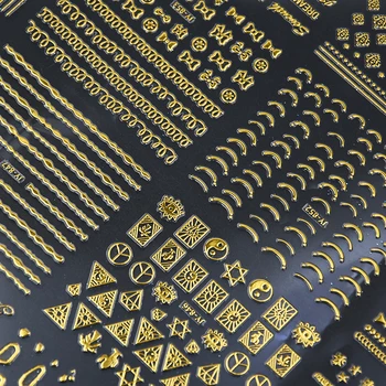 

Holographic 3D Nail Stickers 30pcs Nail Sticker Star/Moon Nail Sticker Adhesive Nail Tips Decal Nail Art Sticker Metal Decal