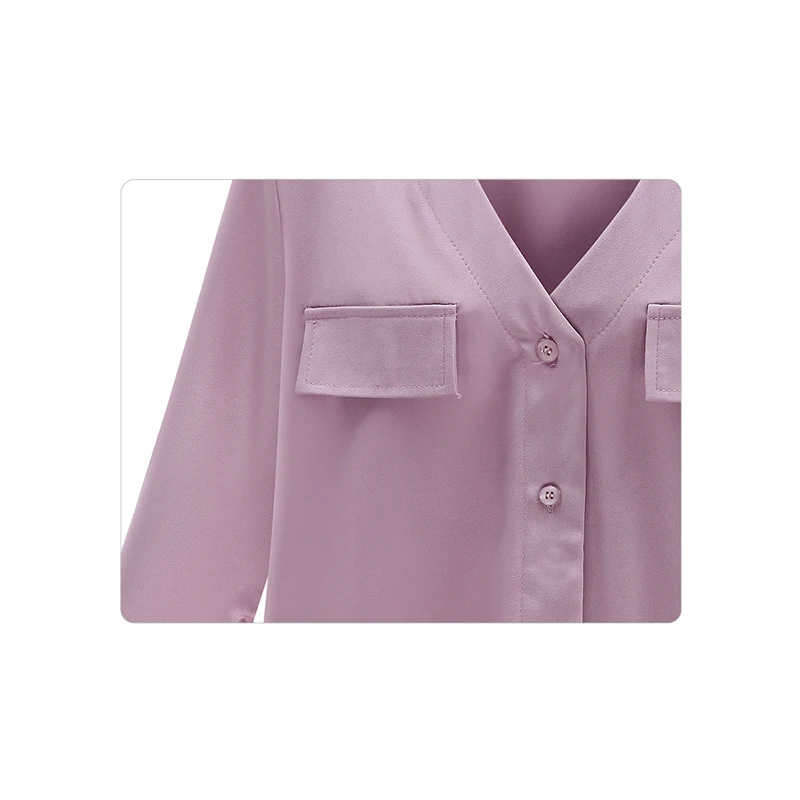 Весна Лето Kimino Blusas Mujer женский с расклешенными рукавами с v-образным вырезом Кардиган Топы элегантные офисные модные блузки Черный Фиолетовый Белый