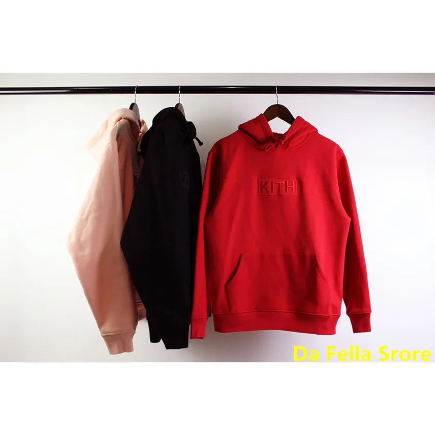 Classic Box Logo Kith Hoodie 2020 Men Women Solid color KITH Sweatshirts 1:1 Tag Label Thick material Hoodies Embroidery Logo Classic Box Logo Kith Hoodie 2020 Men Women Solid color KITH Sweatshirts 1:1 Tag Label Thick material Hoodies Embroidery Logo
