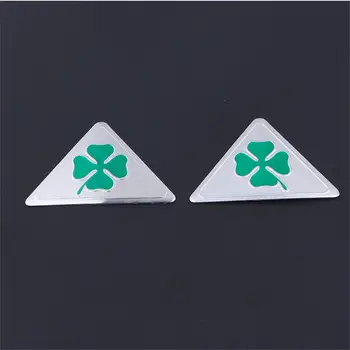 

3Pcs For Alfa Romeo Quatrefoil Green Delta For Alfa 147 156 166 159 GT Car Side Splash Guard Emblem Badge Sticker Aluminum+PVC