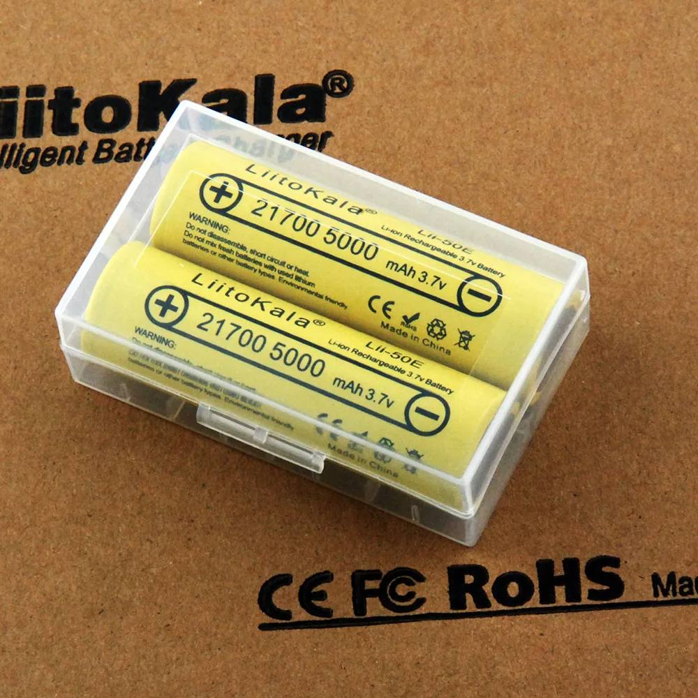 Bateria Liitokala-li ni para Kit Mod de Alta Descarga 3.7v 15a Potência Taxa 5c Descarga e Caixa Lii50e 21700 4800 5000mah - Image 2
