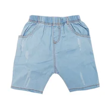 Детская одежда летние детские шорты детская джинсовая одежда с царапинами штаны-шаровары детские джинсовые шорты