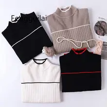 FENGGUILAI High Quality Thick Striped Women Sweater Color Block Ribbed Knitted Pullover jumper Autumn Winter Warm Female Sweater FENGGUILAI High Quality Thick Striped Women Sweater Color Block Ribbed Knitted Pullover jumper Autumn Winter Warm Female Sweater