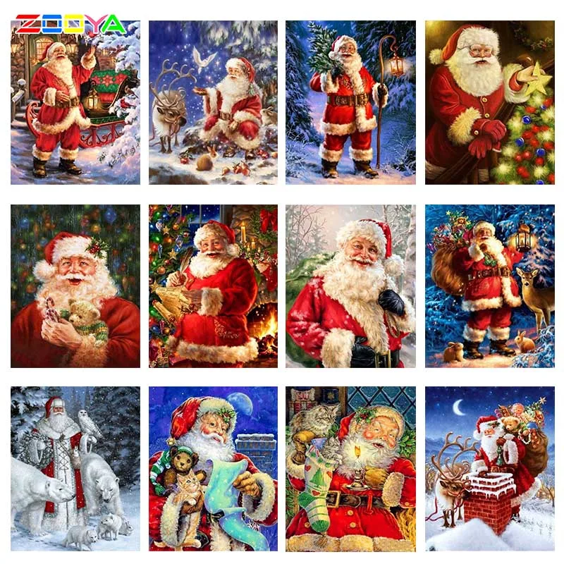 

Diamond Painting Santa Claus Diamond Mosaic Christmas Diamond Embroidery Winter 5D Diy Full Square Cross Stitch Home Decor H899