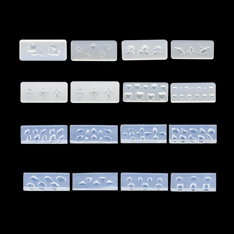 

3D Carving Silicone Mold Nail Stamping Camellia/Shell/Bow Tie/Star Pattern DIY UV Gel Acrylic Crystal Nails Template