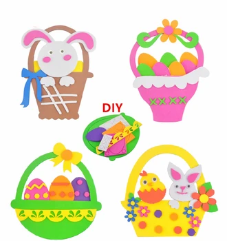

Easter Eggs Hand Arts Crafts Eva Material Sheets DIY Toys 4PCS/LOT Montessori Educational Sticky Children's Kits for Creativity