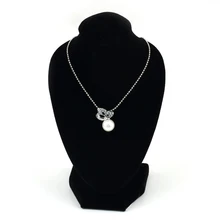 

Velvet Black Mannequin Pendant Display Stand Holder Jewelry Shop Women Necklace Chain Rack Organizer Storage Jewelry Drop Ship