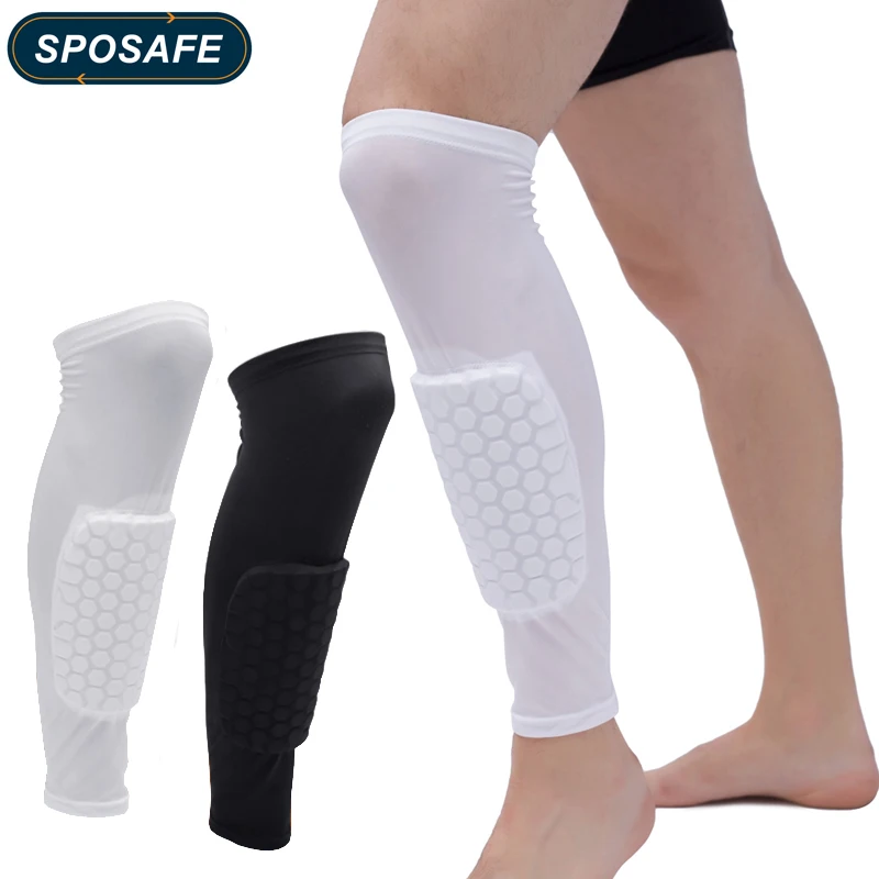 SPOSAFE 1 шт ноги Щитки на голень для футбола футбол соты анти столкновения