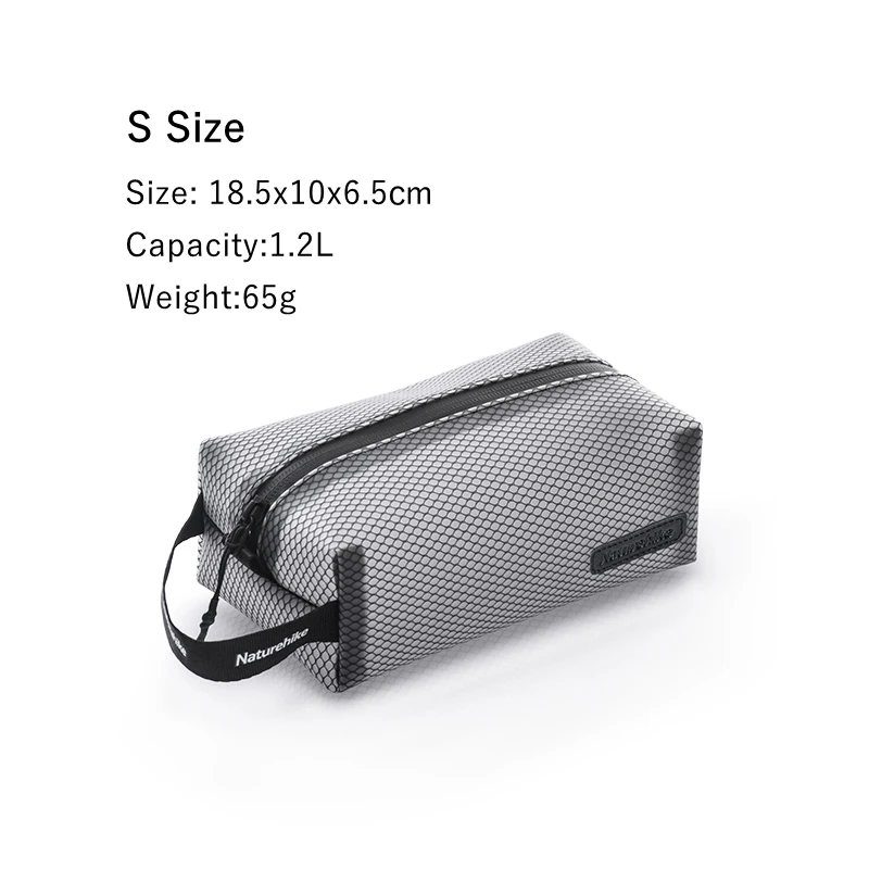 S Size Gray Naturehike сумка для туалетных принадлежностей Водонепроницаемая ТПУ сетка многофункциональная сумочка-косметичка Сумка для хранения моющаяся сумка для путешествий на открытом воздухе - Цвет: S Size Gray