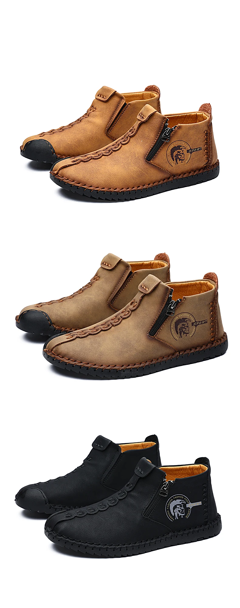 Valstone/ г. Новая мужская кожаная повседневная обувь, большие размеры 38-48, винтажные мужские ботинки на молнии, с открытым верхом, осенние кроссовки золотого цвета, hombres