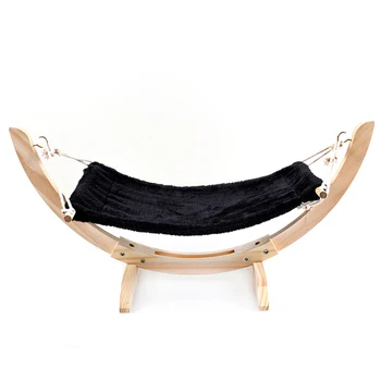 

Sleeping Detachable Cozy Comfy Pet Furniture Swing Bed Wooden Frame Scratch Resistant Habitat Cat Hammock Rest On Ground Home