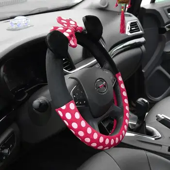 

Car Styling Bow Car Steering Wheel Cover cute Cartoon Universal Interior Accessories Set Women/man 16designs car covers hot new