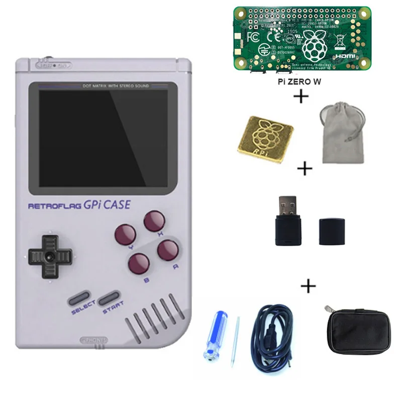 Kit 4 Чехол Retroflag GPi для Raspberry Pi Zero и Zero W с безопасным отключением - Цвет: Kit 4