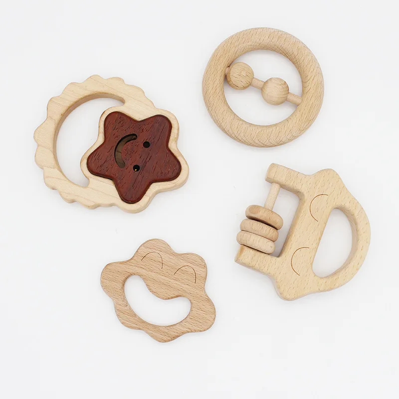 Organic Baby Teething Product Beech Wooden Rattle Teether DIY Wood Teether Pendent Eco-Friendly Safe Baby Teething Chew Toys Organic Baby Teething Product Beech Wooden Rattle Teether DIY Wood Teether Pendent Eco-Friendly Safe Baby Teething Chew Toys